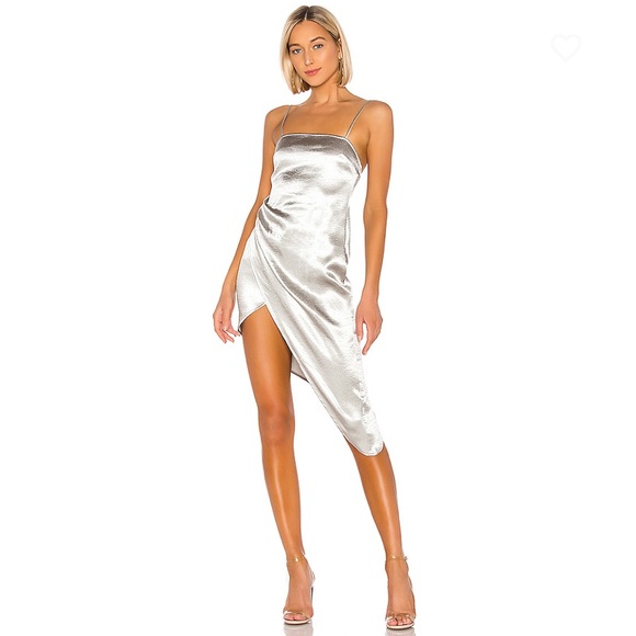 h:ours Dresses & Skirts - NEW h:ours Junnie Mini Dress in Silver Smoke Sz S